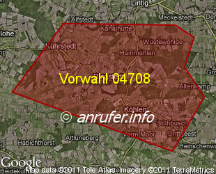 Vorwahlkarte 04708 – Ringstedt