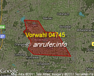 Vorwahlkarte 04745 – Bad Bederkesa