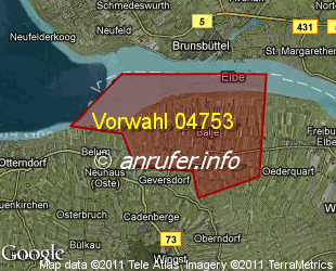 Vorwahlkarte 04753 – Balje