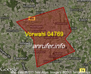 Vorwahlkarte 04769 – Bremervörde-Iselersheim