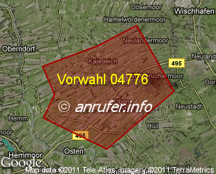 Vorwahlkarte 04776 – Osten-Altendorf