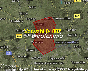 Vorwahlkarte 04802 – Wrohm