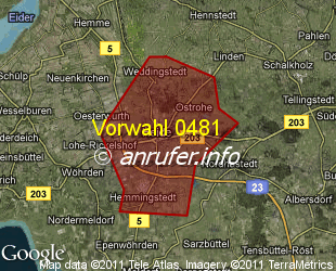 Vorwahlkarte 0481 – Heide Holst