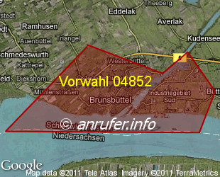 Vorwahlkarte 04852 – Brunsbüttel