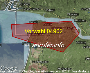 Vorwahlkarte 04902 – Jemgum-Ditzum