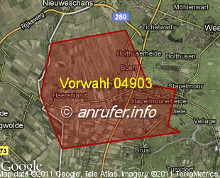 Vorwahlkarte 04903 – Wymeer