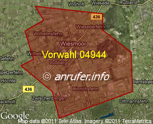 Vorwahlkarte 04944 – Wiesmoor