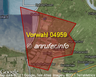 Vorwahlkarte 04959 – Dollart