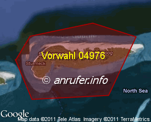 Vorwahlkarte 04976 – Spiekeroog