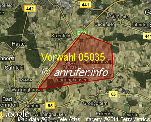 Vorwahlkarte 05035 – Gross Munzel