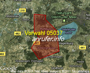 Vorwahlkarte 05037 – Bad Rehburg