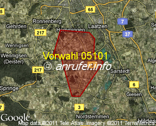 Vorwahlkarte 05101 – Pattensen