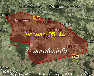 Vorwahlkarte 05144 – Wathlingen