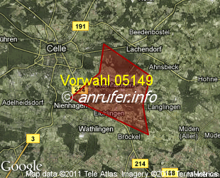 Vorwahlkarte 05149 – Wienhausen