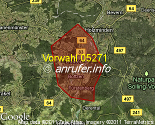 Vorwahlkarte 05271 – Höxter