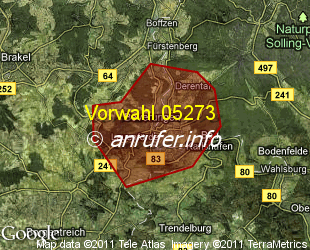 Vorwahlkarte 05273 – Beverungen