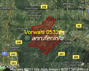 Vorwahlkarte 05326 – Langelsheim