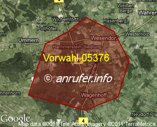 Vorwahlkarte 05376 – Wesendorf Kr Gifhorn