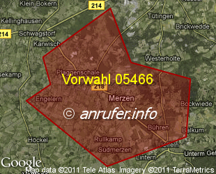 Vorwahlkarte 05466 – Merzen