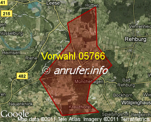 Vorwahlkarte 05766 – Rehburg-Loccum