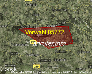 Vorwahlkarte 05772 – Espelkamp