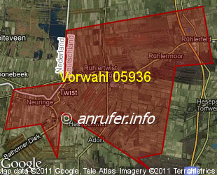 Vorwahlkarte 05936 – Twist