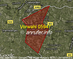 Vorwahlkarte 05947 – Laar Vechte