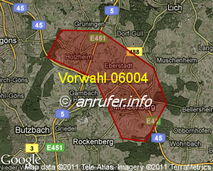 Vorwahlkarte 06004 – Lich-Eberstadt