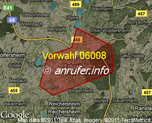 Vorwahlkarte 06008 – Echzell