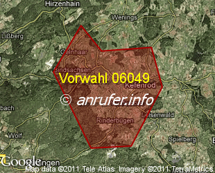 Vorwahlkarte 06049 – Kefenrod