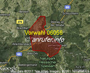 Vorwahlkarte 06056 – Bad Soden-Salmünster