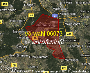 Vorwahlkarte 06073 – Babenhausen Hess