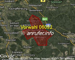 Vorwahlkarte 06092 – Heimbuchenthal