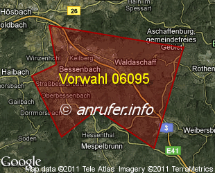 Vorwahlkarte 06095 – Bessenbach