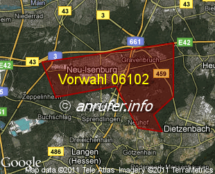 Vorwahlkarte 06102 – Neu-Isenburg
