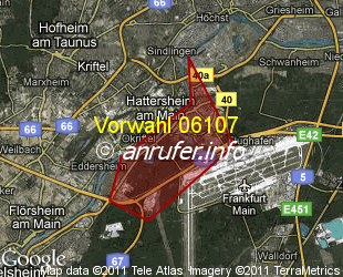 Vorwahlkarte 06107 – Kelsterbach