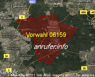 Vorwahlkarte 06159 – Messel