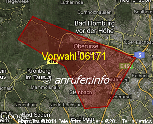 Vorwahlkarte 06171 – Oberursel Taunus