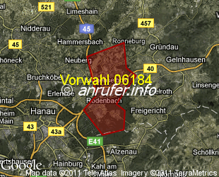 Vorwahlkarte 06184 – Langenselbold