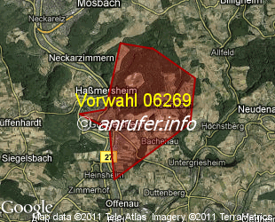 Vorwahlkarte 06269 – Gundelsheim Württ