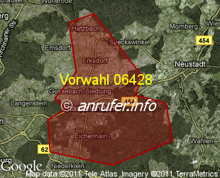 Vorwahlkarte 06428 – Stadtallendorf