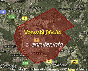 Vorwahlkarte 06434 – Bad Camberg