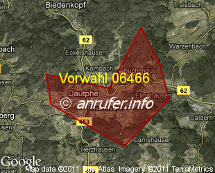 Vorwahlkarte 06466 – Dautphetal-Friedensdorf