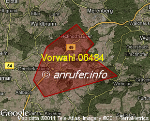 Vorwahlkarte 06484 – Beselich