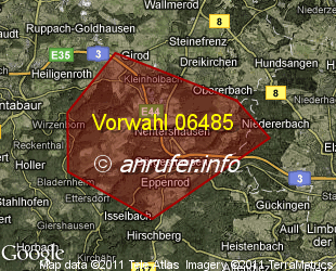 Vorwahlkarte 06485 – Nentershausen Westerw