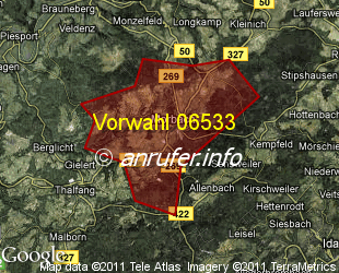 Vorwahlkarte 06533 – Morbach Hunsrück