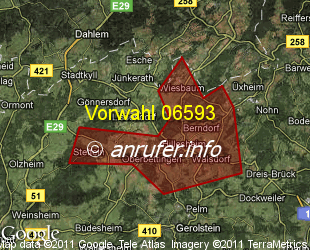 Vorwahlkarte 06593 – Hillesheim Eifel