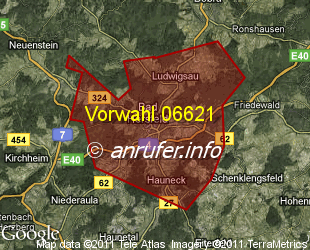 Vorwahlkarte 06621 – Bad Hersfeld