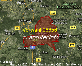 Vorwahlkarte 06656 – Ebersburg