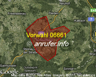Vorwahlkarte 06661 – Schlüchtern